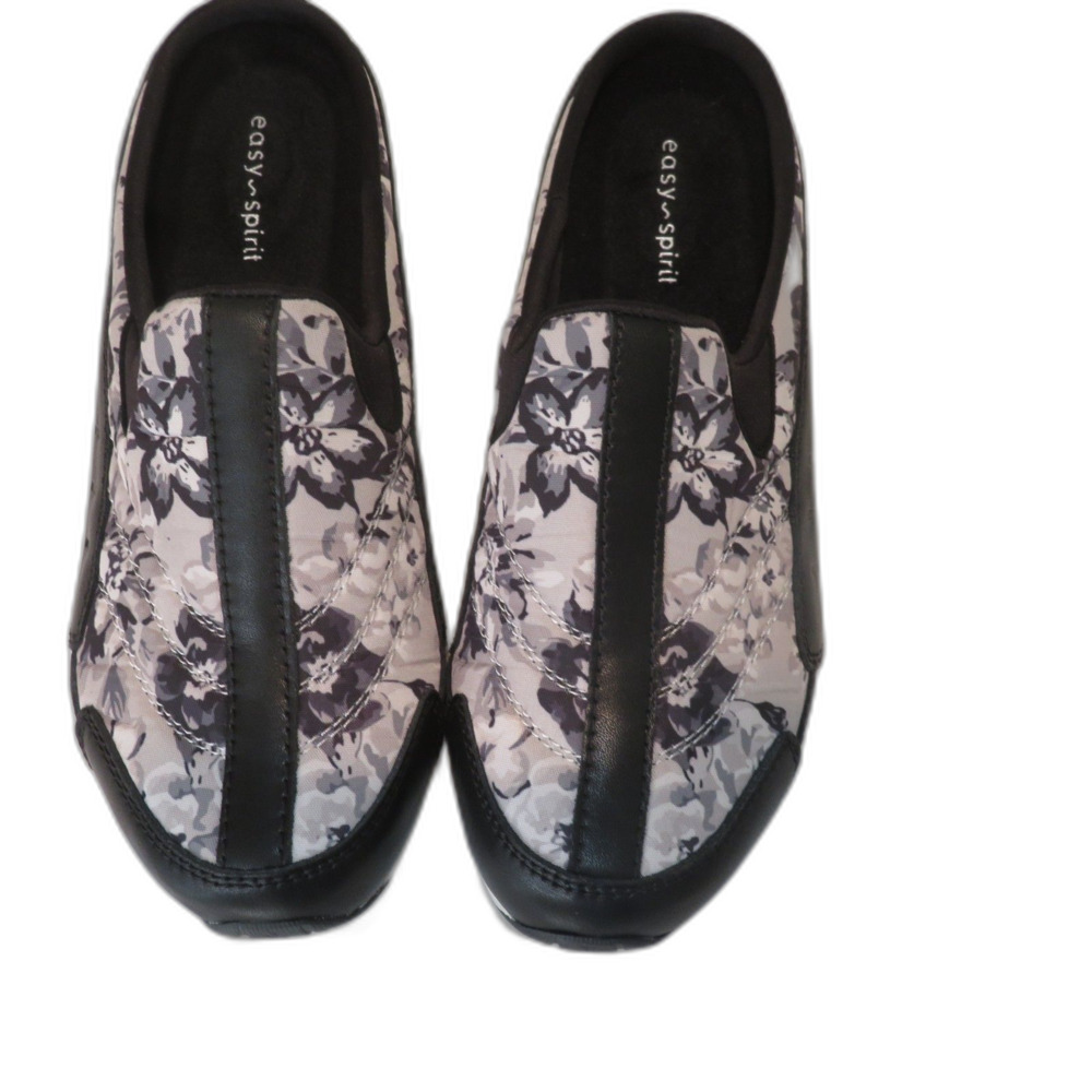 NWOT Easy Spirit Traveltime Women's Floral Print Mules 7.5 Wide